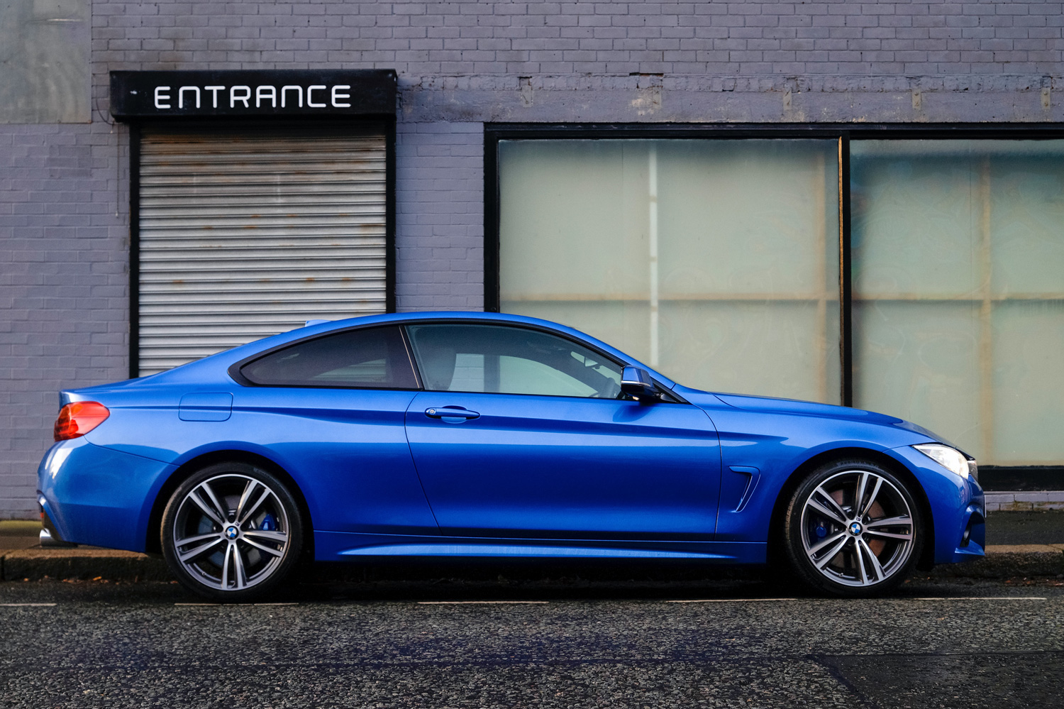 blue car parked